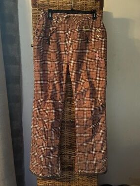 BETTY RIDES Plaid Snow Pants. NEW